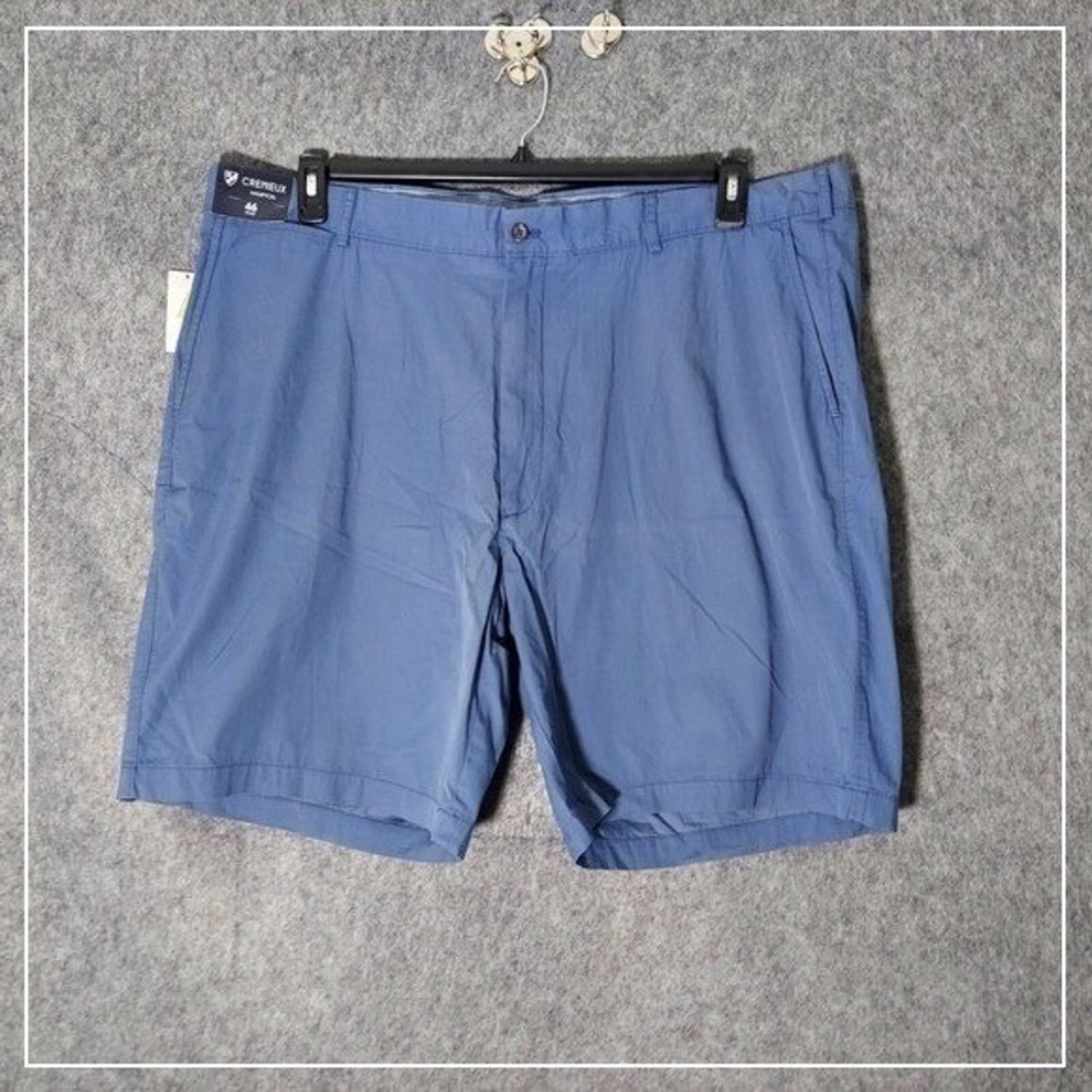Cremieux Shorts Men 46 Blue Flat Front Chino Country Club Lightweight Golf